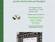 Tablet Screenshot of gardendistrictbedandbreakfast.com